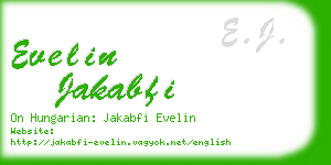 evelin jakabfi business card